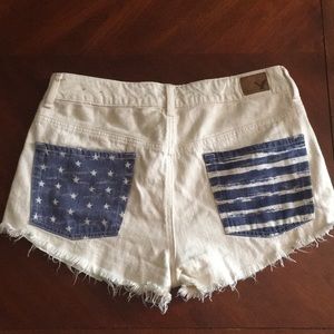 Hi-Rise American Eagle Festival cutoff shorts